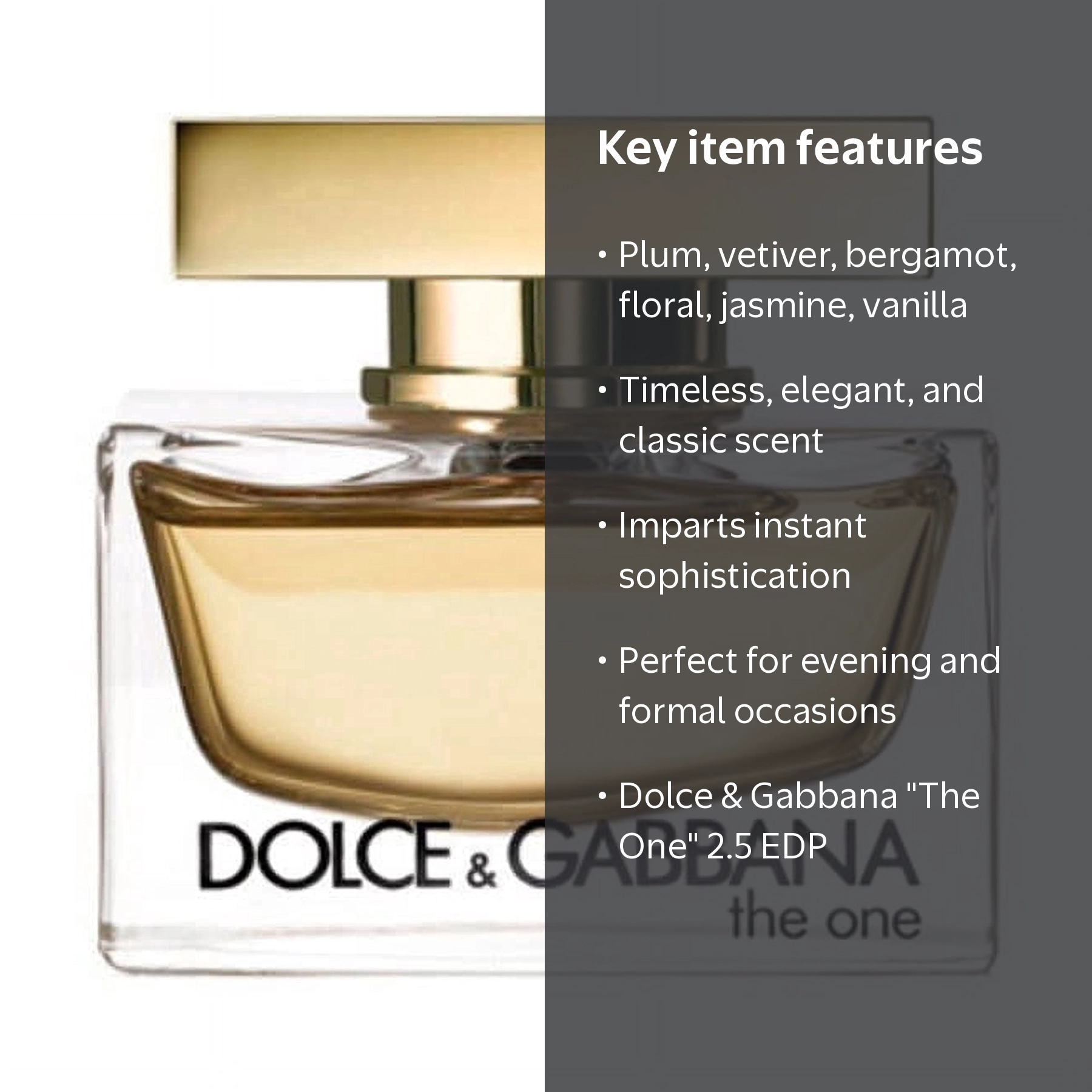 Dolce and Gabbana, The One 2.5 oz EDP for Women, Gold - Walmart.com