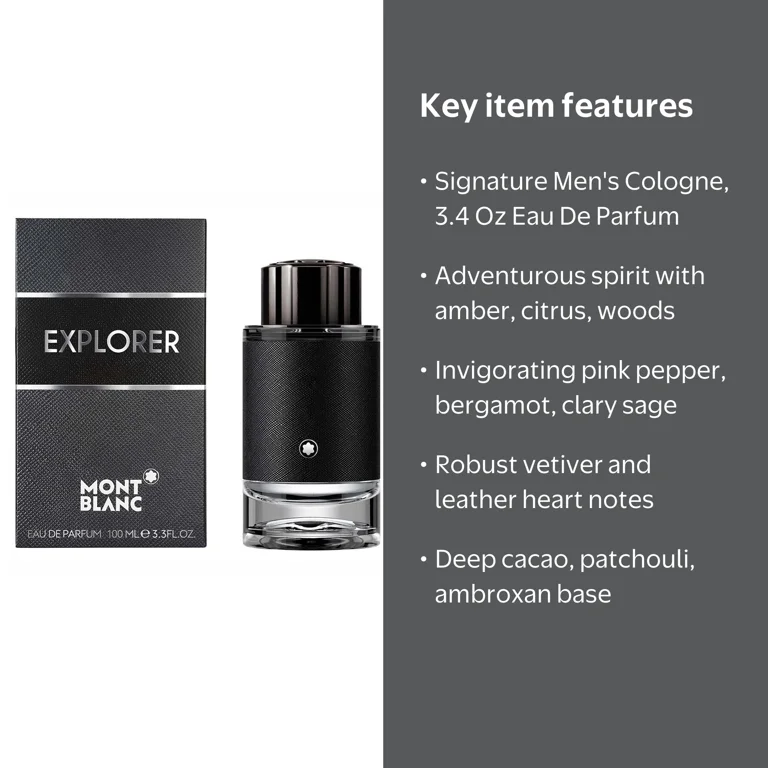 Montblanc, Explorer Eau De Parfum Spray, 3.4 Oz, Cologne for Men