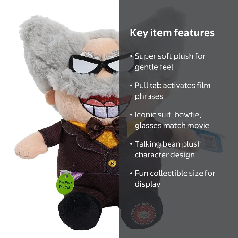 Captain Underpants Professor Pants Talking Plush - Walmart.com