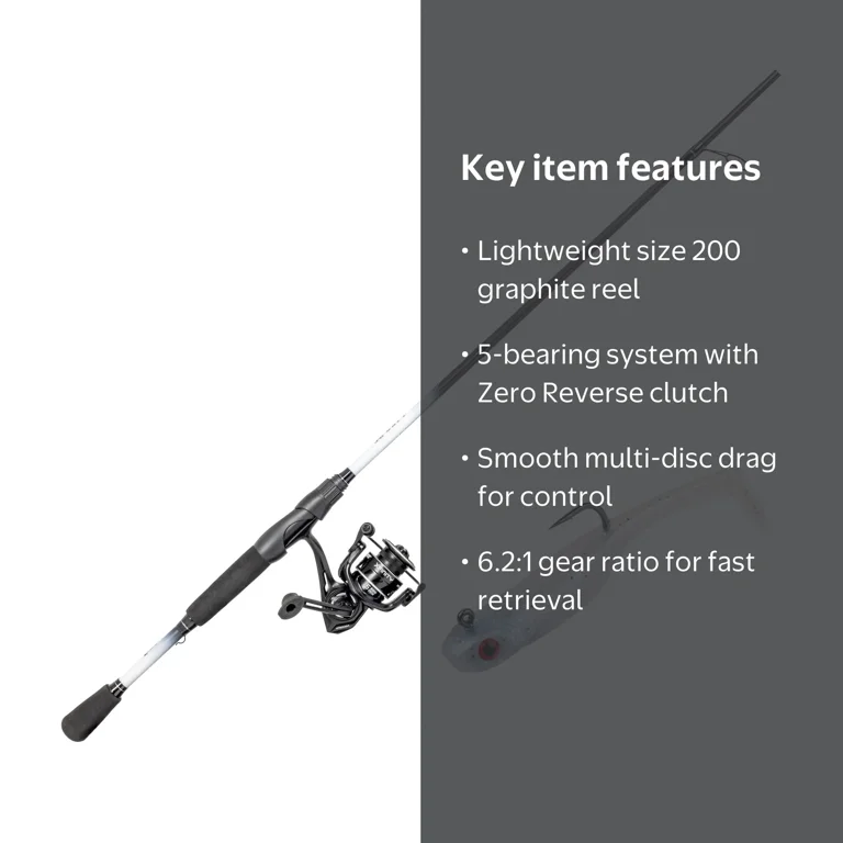 6 rod and reel system for bass fishing reels Elite Baitcaster Freshwater this compact set SKYSHALO Rod and Fishing Reel