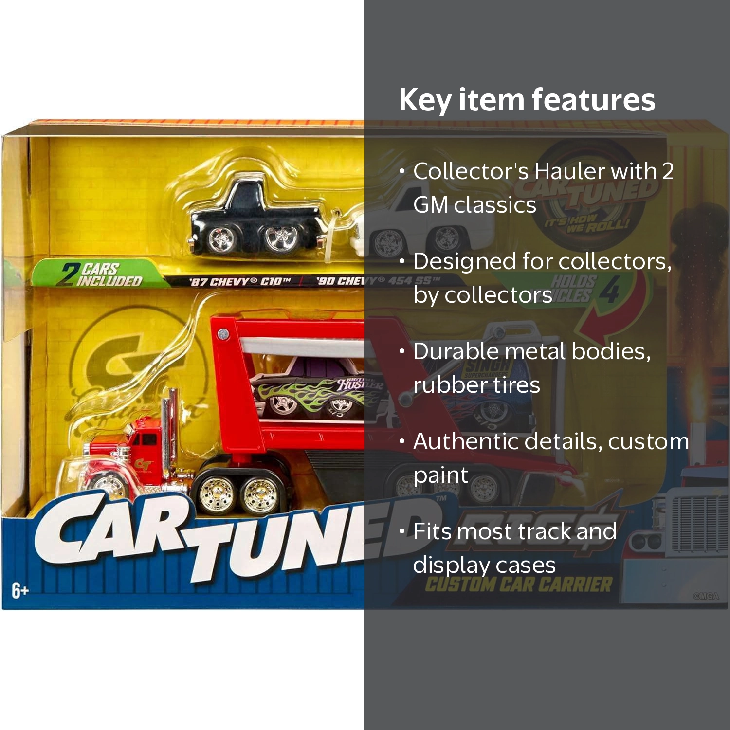 CARTUNED RIGS カスタムカーキャリア CarTuned Custom Car Carrier Diecast Car 2-Pack - Walmart.com