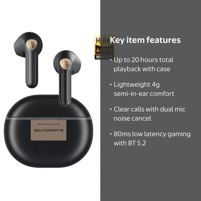 SoundPEATS Air3 Deluxe HS Built-in Microphone 4G Wireless