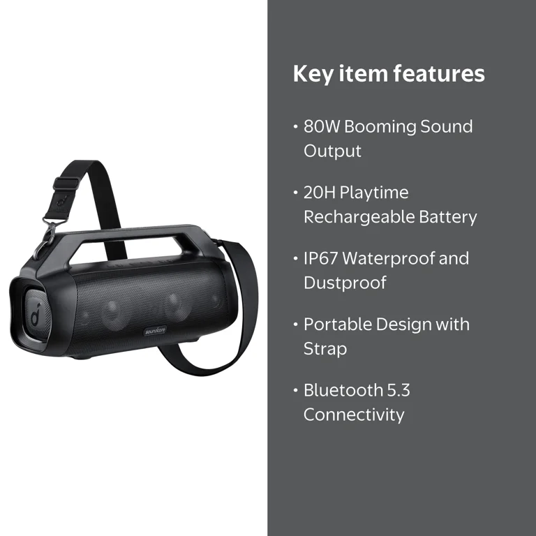 Soundcore Anker Motion Boom Plus 80W Outdoor Bluetooth Speaker