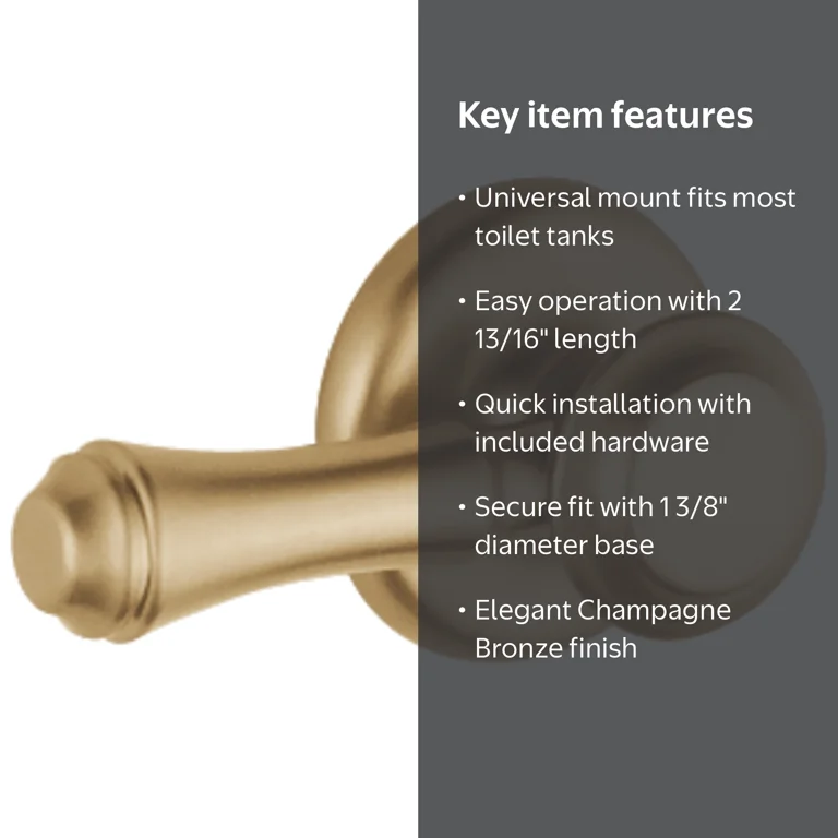 Delta Faucet, Toilet Tank Lever, Champagne Bronze, 2 13/16
