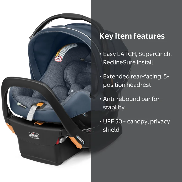 Chicco KeyFit Max Zip ClearLux Extended-Use Infant Car Seat and