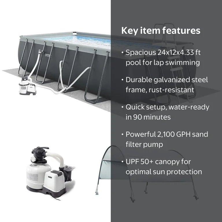 テラス　24枚　rr INTEX 24ft x 12ft x 52in Ultra XTR Above Ground Pool & Protective