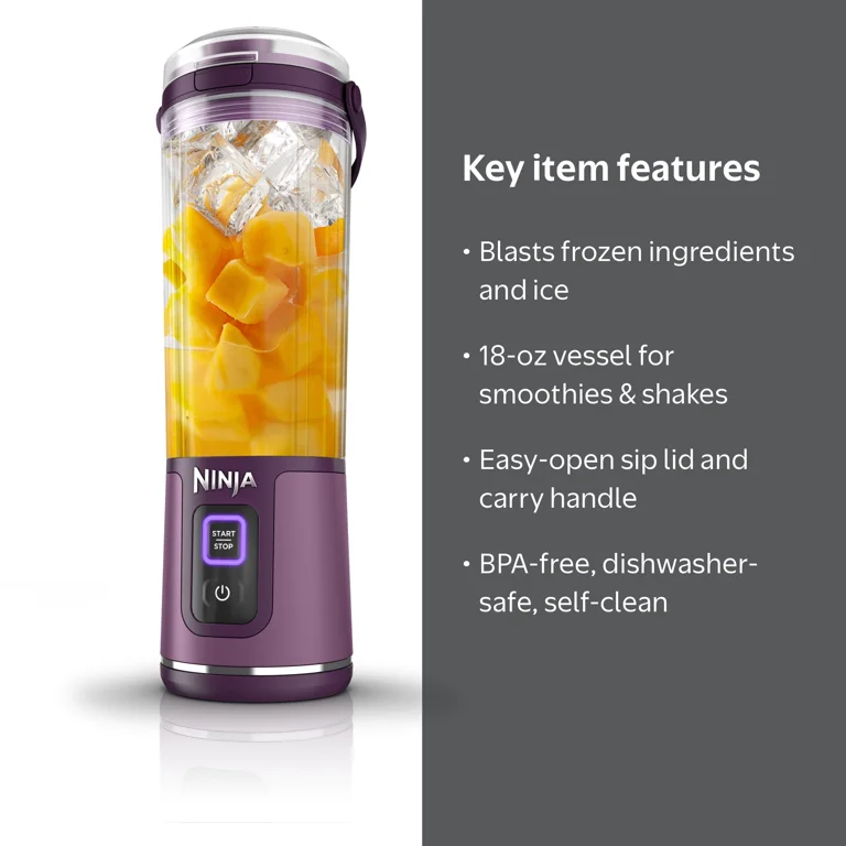 Ninja, Portable Blender, 18 oz, Cordless Rechargeable USB-C