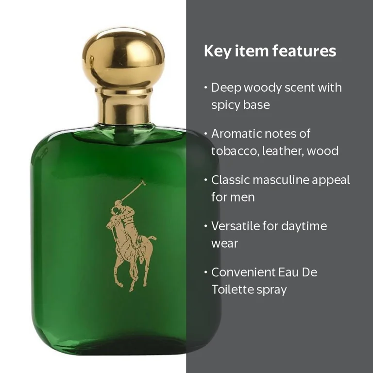 Ralph Lauren Polo Perfume, Eau De Toilette Spray for Men, 8 Oz