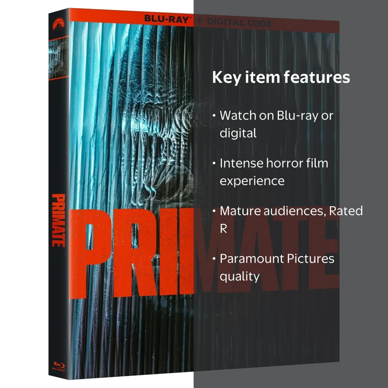 Paramount, Horror Blu-ray + Digital Copy, Primate, Rated R