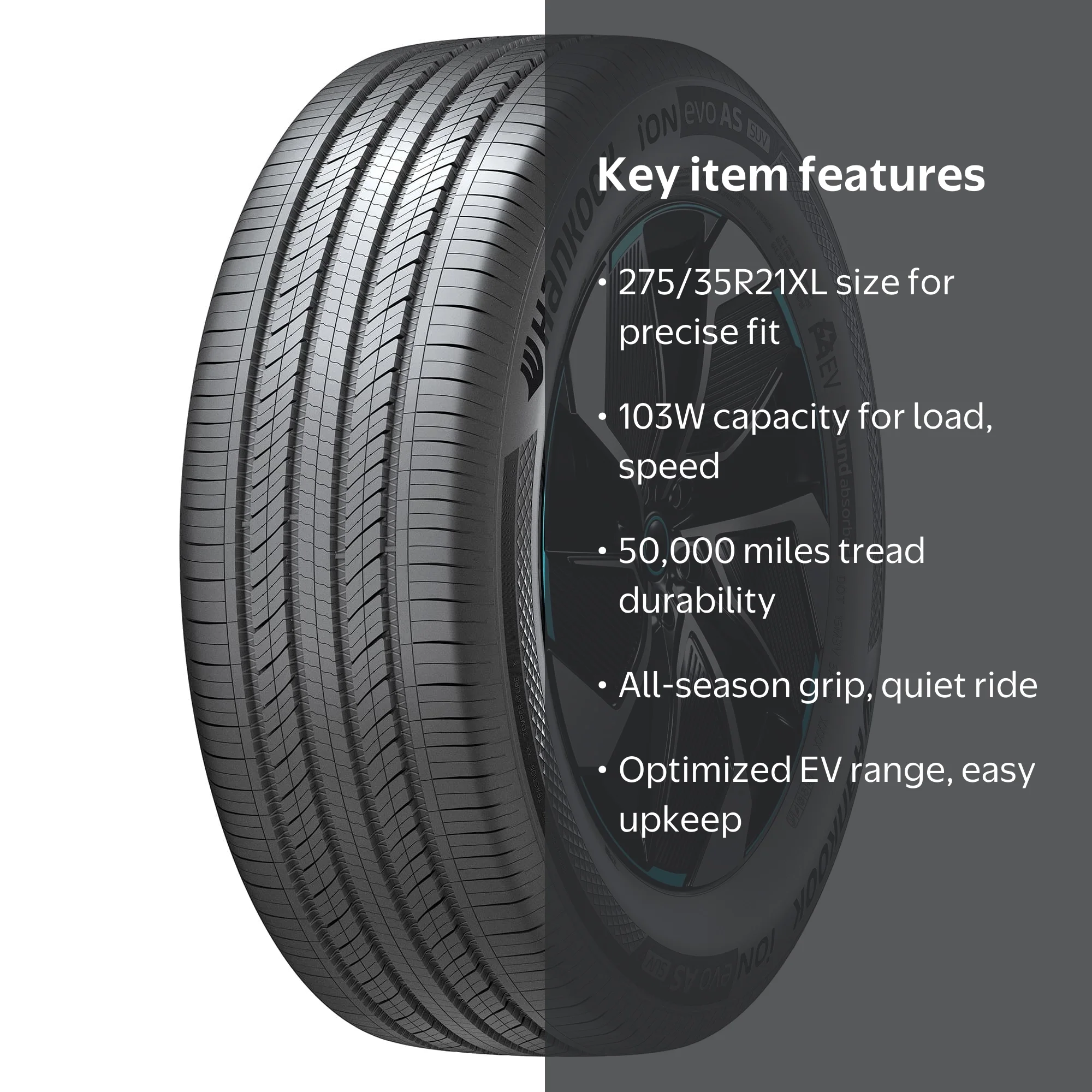 Hankook iON evo AS SUV IH01A T0 275/35R21XL 103W - Walmart.com