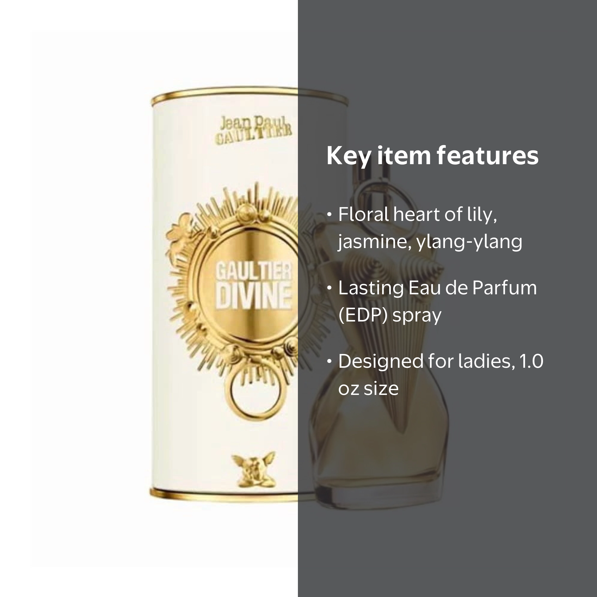 Jean Paul Gaultier Divine Ladies Perfume, EDP Spray, 1.0 oz