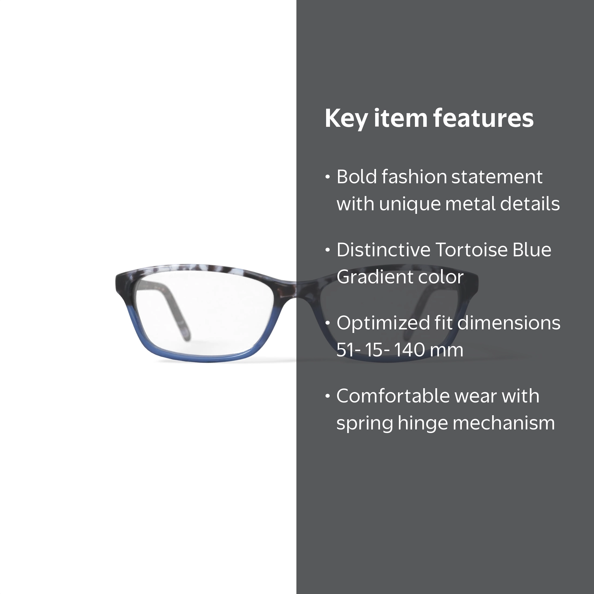 Hard Candy Women's HC15 Rectangular Prescription Eyeglasses with