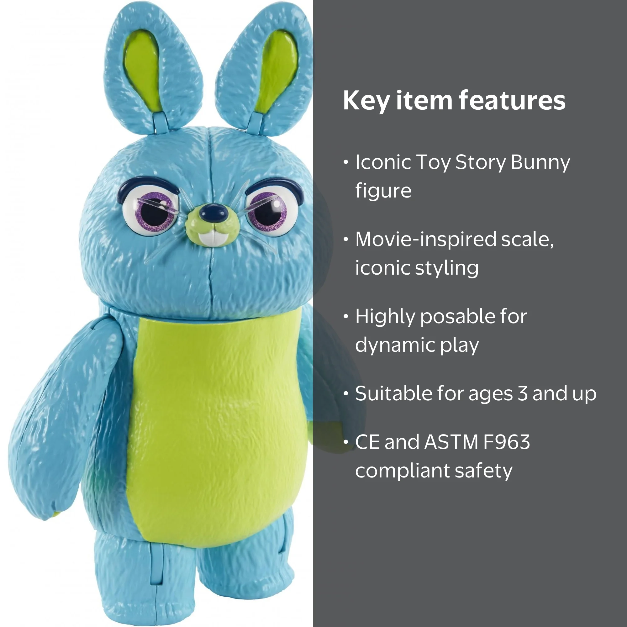 Disney Pixar Toy Story, Bunny Figure, with Movie-Inspired Details