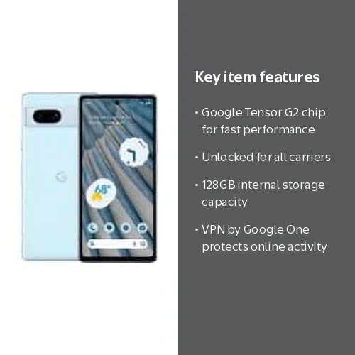 Google, Smartphone, GA04275-US, Restored Unlocked 128GB Sea/Blue