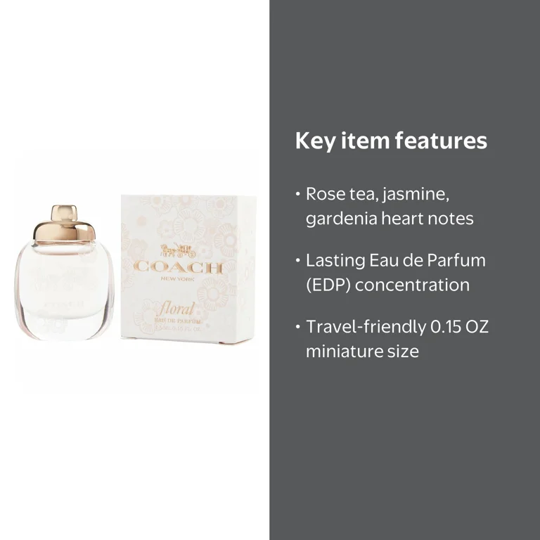 Coach Floral by Coach EDP Mini, 0.15 oz, Black, for Women