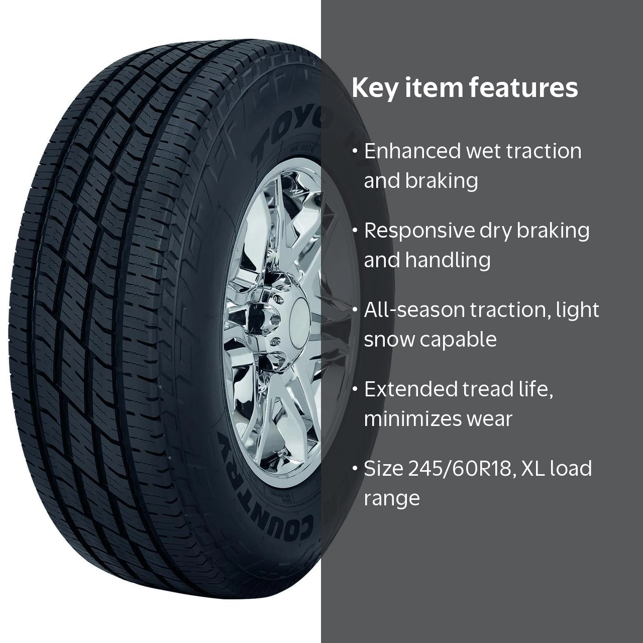 TOYO OPEN COUNTRY H/T II 245/60R18 109V All Season Tire for Ford