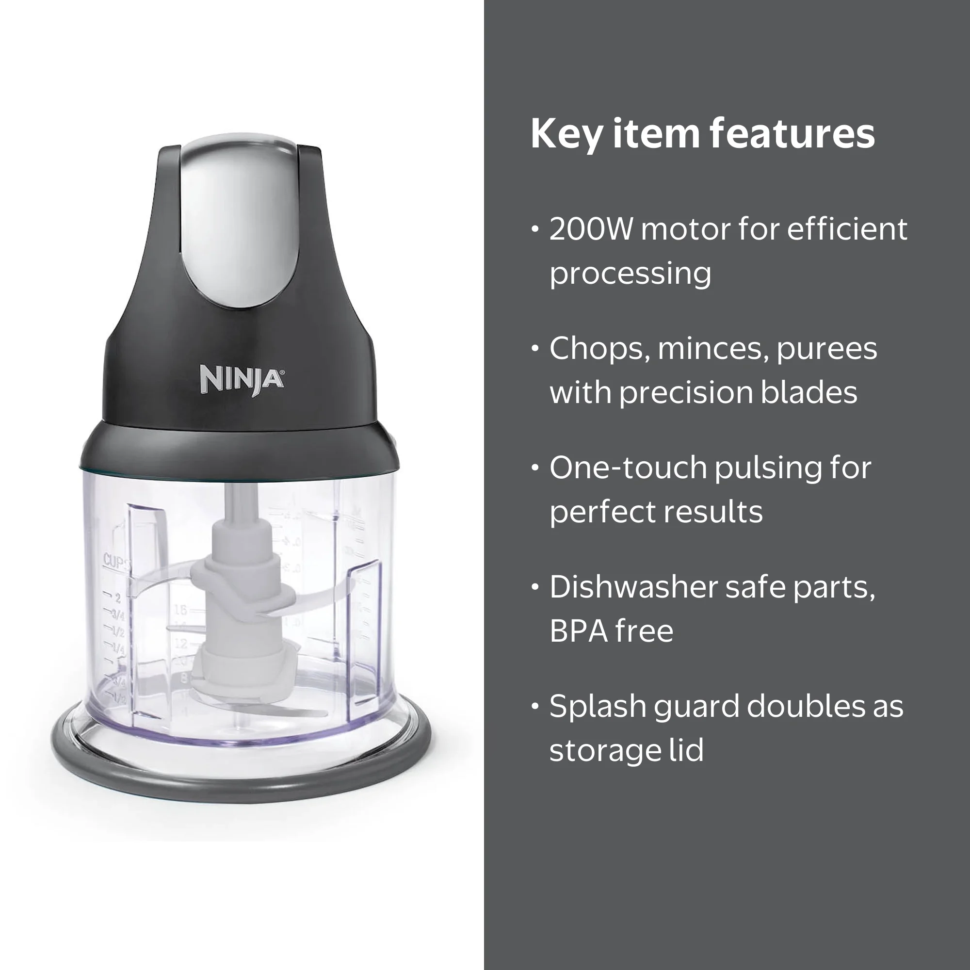 調理器具 Ninja Express Chopper 200W 500ml Amazon.com: Ninja Food Chopper Express Chop with 200-Watt, 16