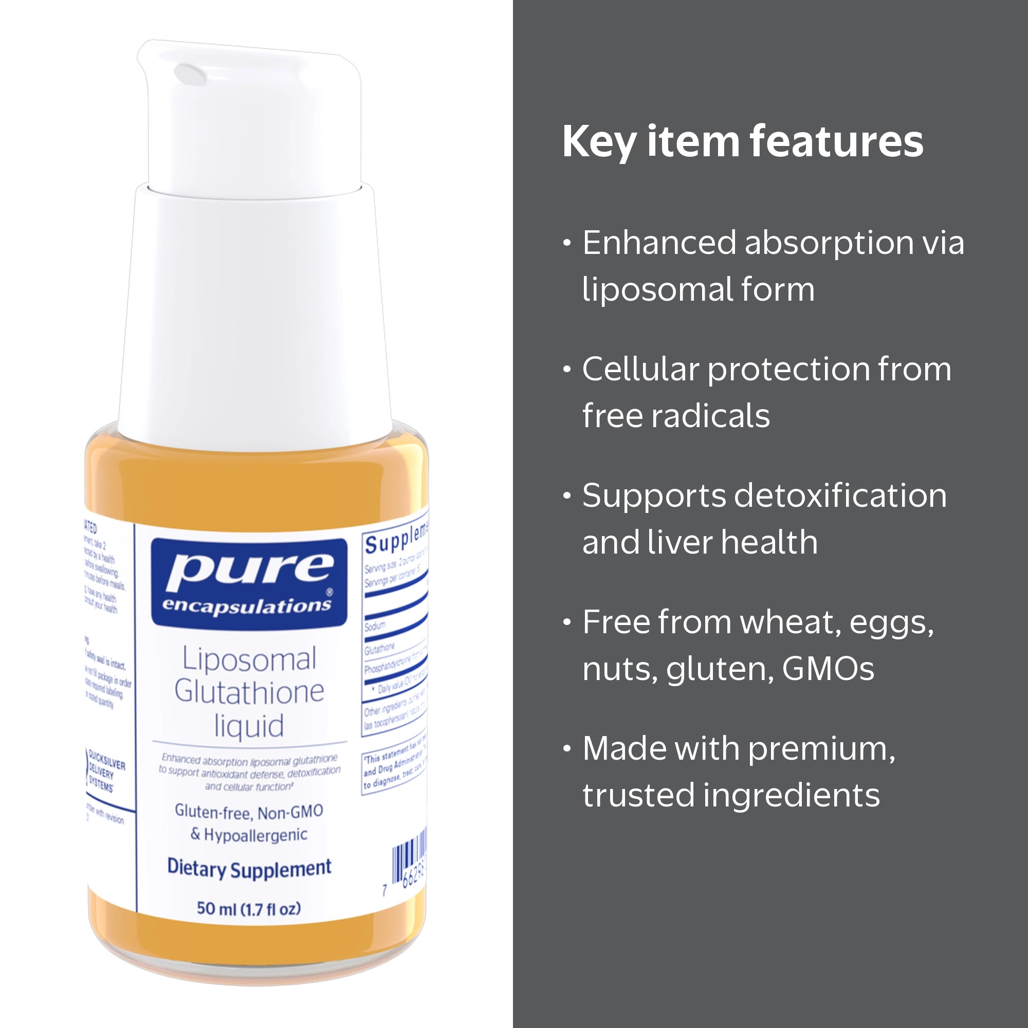 Pure Encapsulations Liposomal Glutathione Liquid