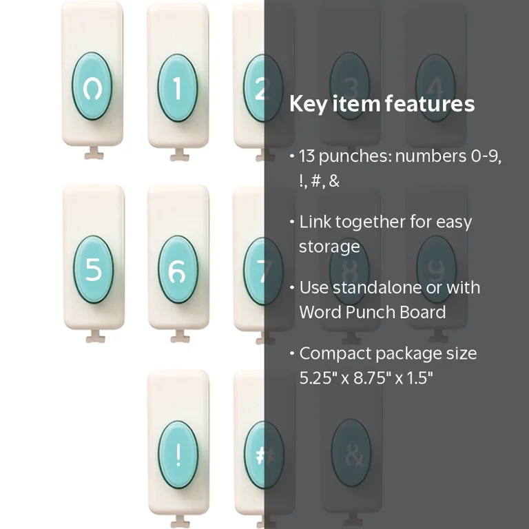 We R Memory Keepers Numbers & Symbols Punch Set, 13 punches