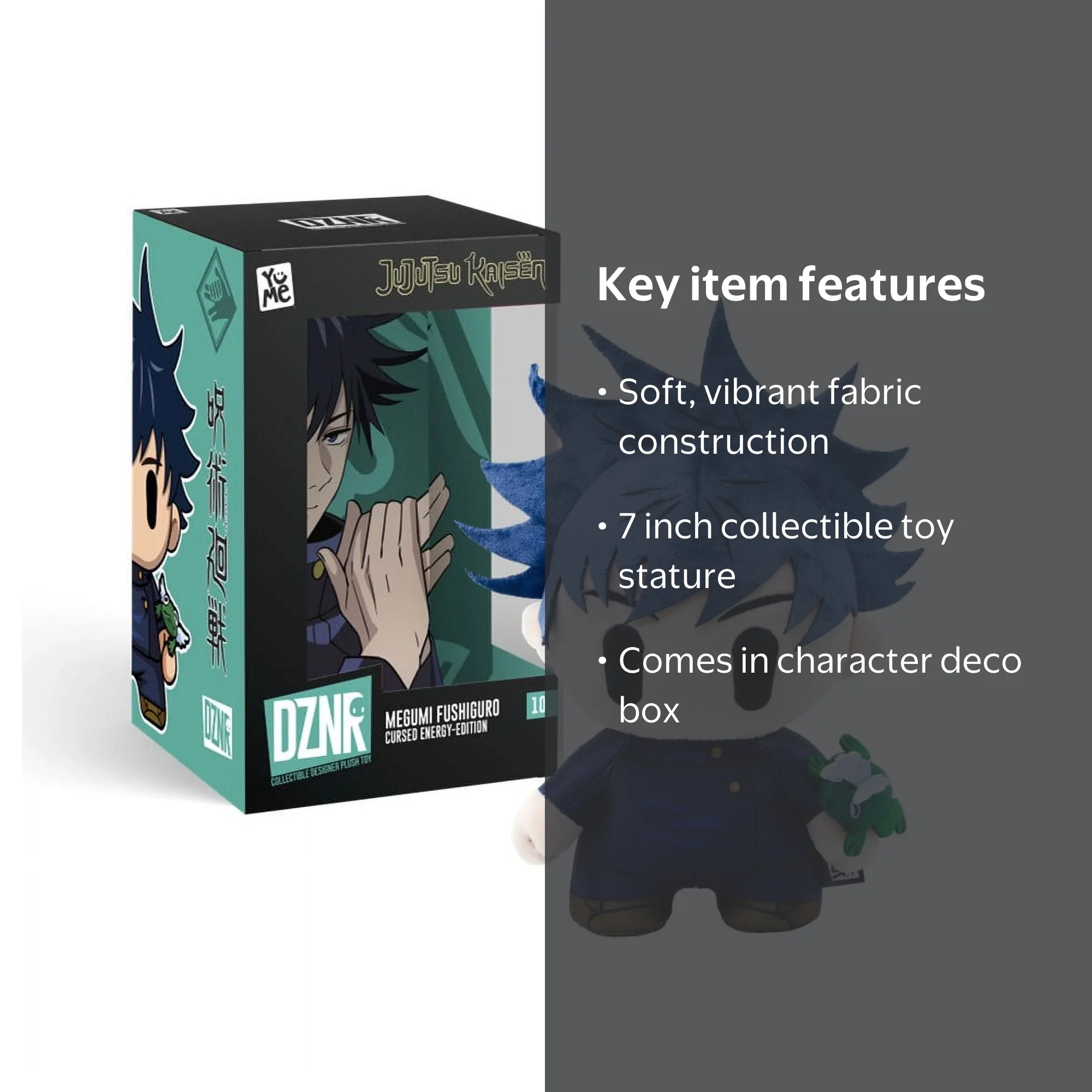 YuMe Jujutsu Kaisen 7in DZNR Collectible Plush - Megumi - Walmart.com