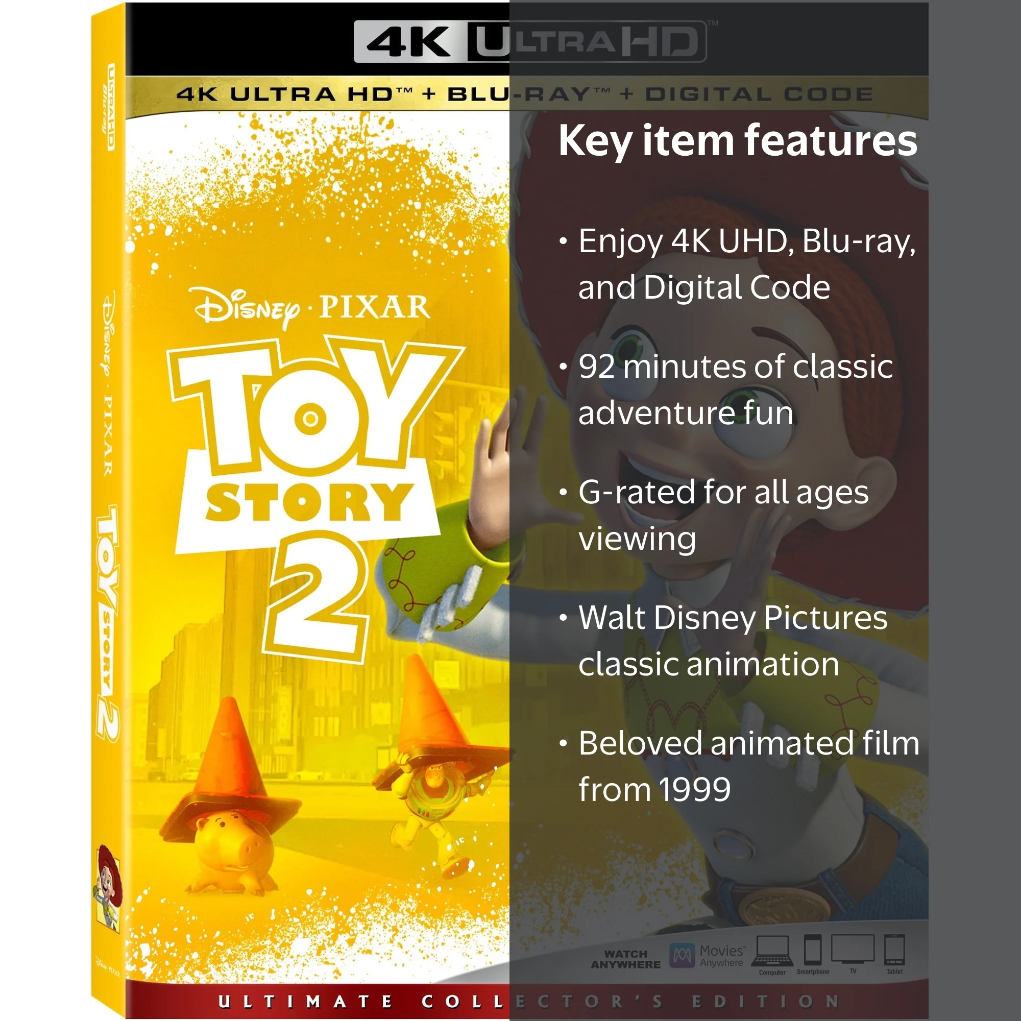 Pixar, Toy Story 2 4K Ultra HD + Blu-ray + Digital Code - Walmart.com