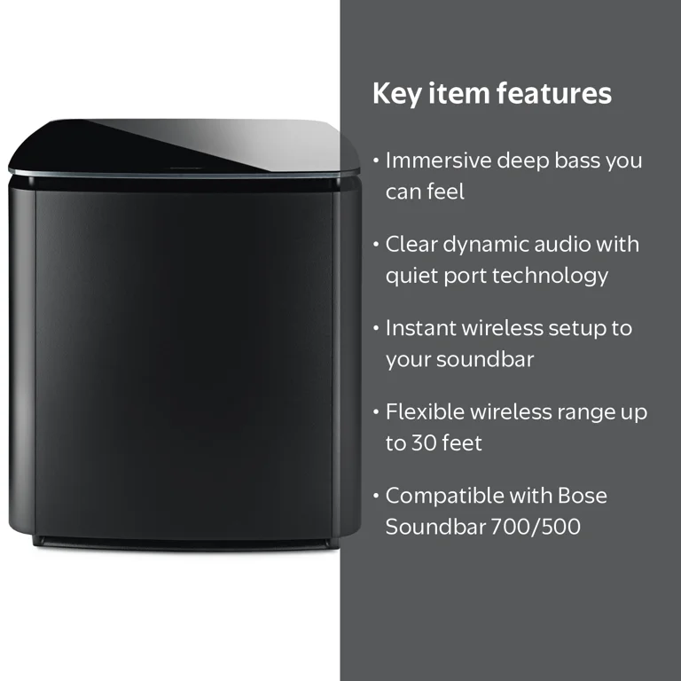 Bose Bass Module 700 Wireless Subwoofer - Black - Walmart.com