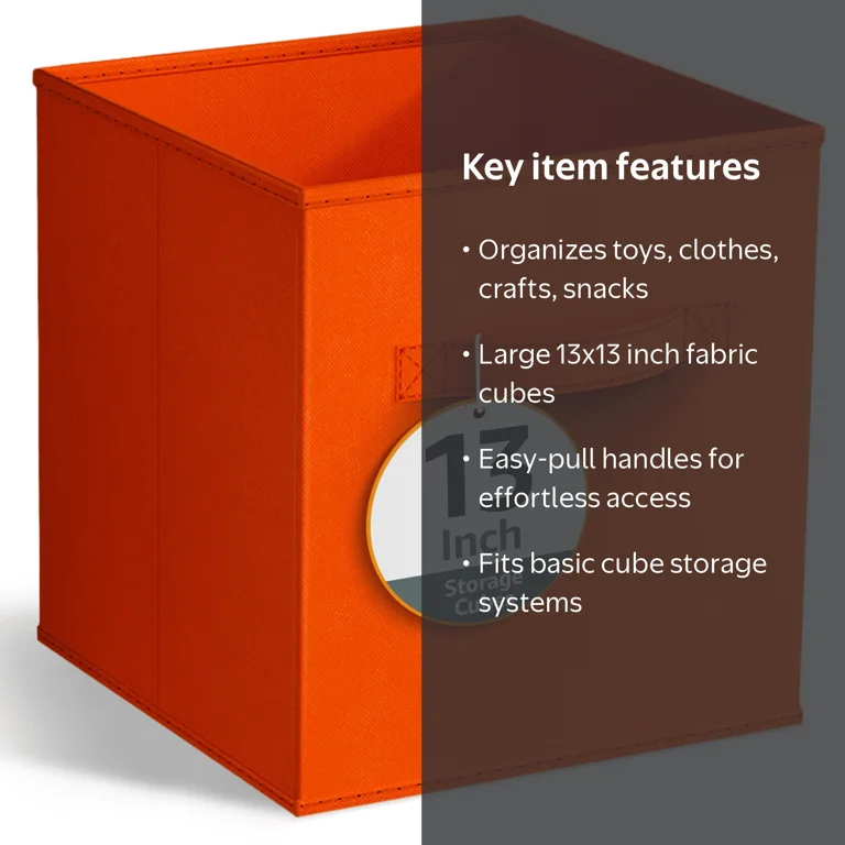Sorbus Collapsible Fabric Cube Storage Bin (13