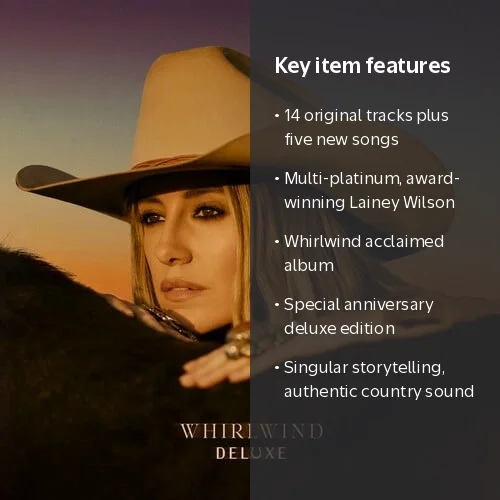 Lainey Wilson - Whirlwind - CD, Deluxe Edition, 15 Tracks