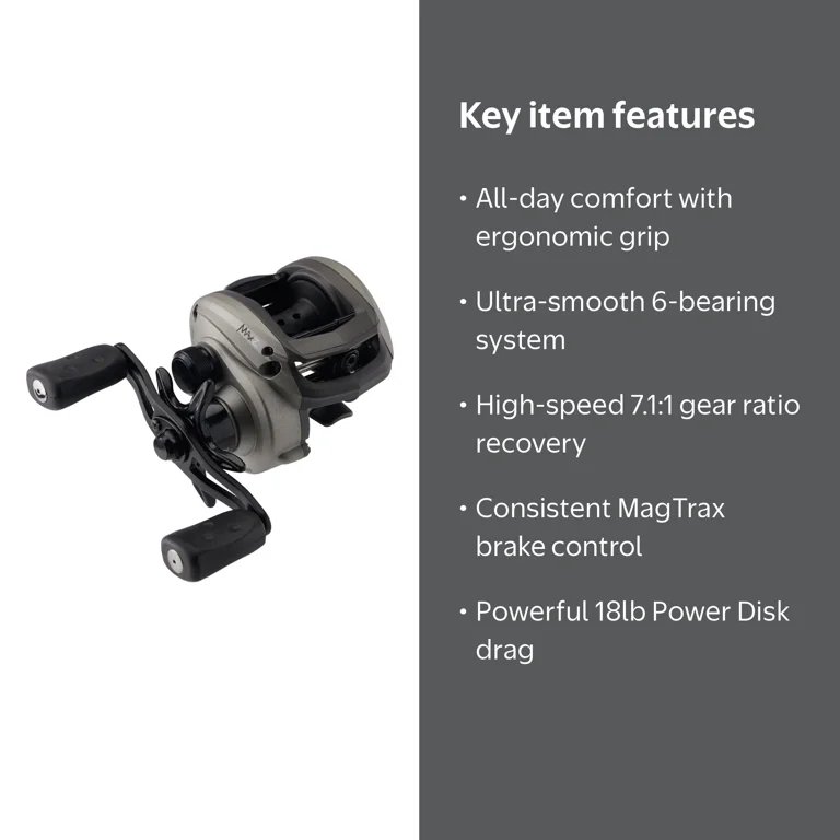 Abu Garcia Max Z Fishing Baitcaster Low Profile Casting Reel