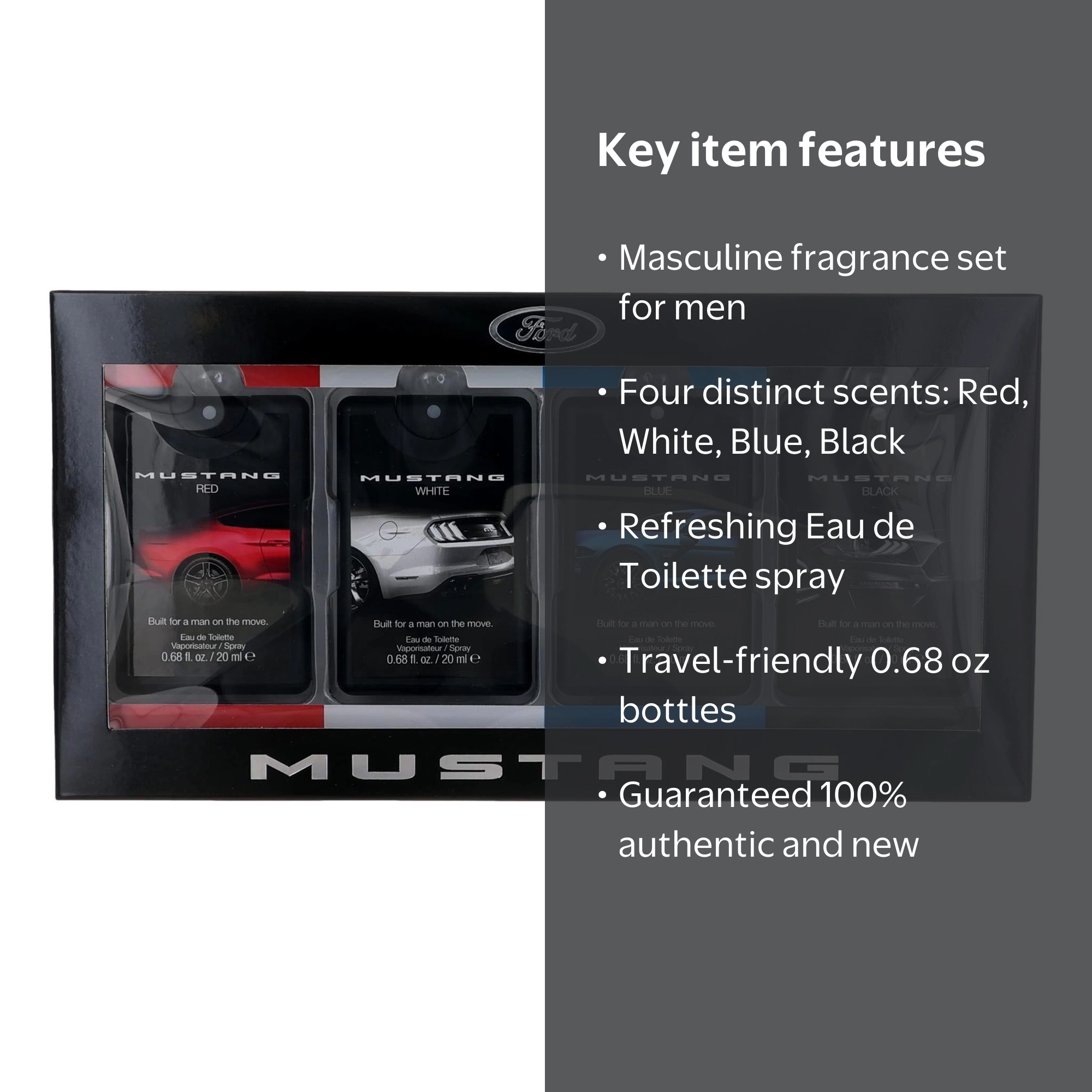 Mustang by Mustang, 4 Variety Piece Set for Men - Walmart.com