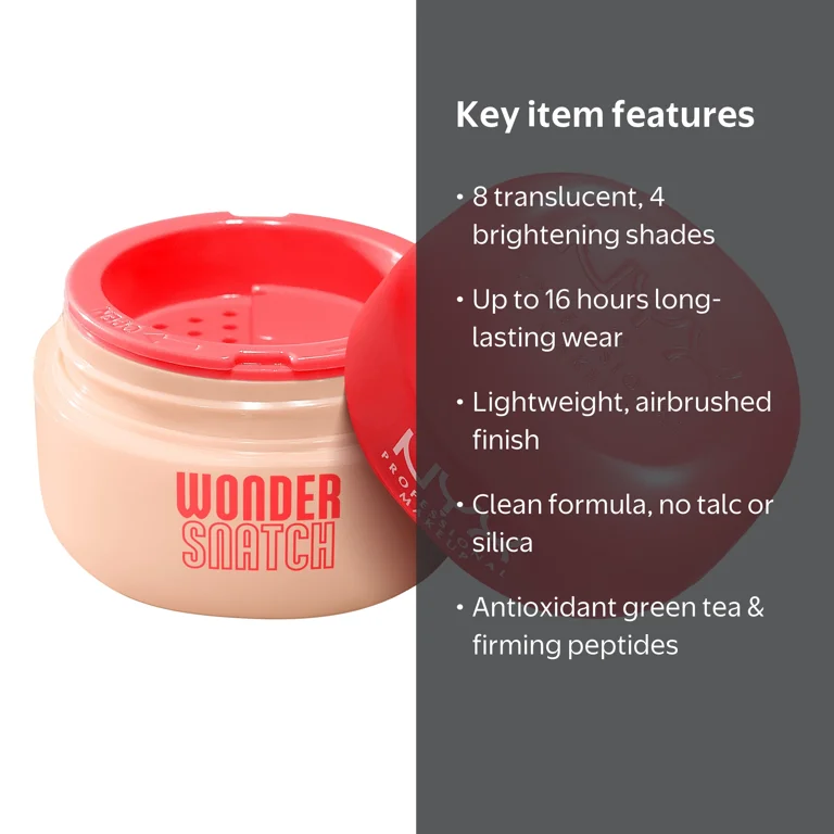 NYX Wonder Snatch Translucent Setting Powder, Sugar Serve 01, 0.2