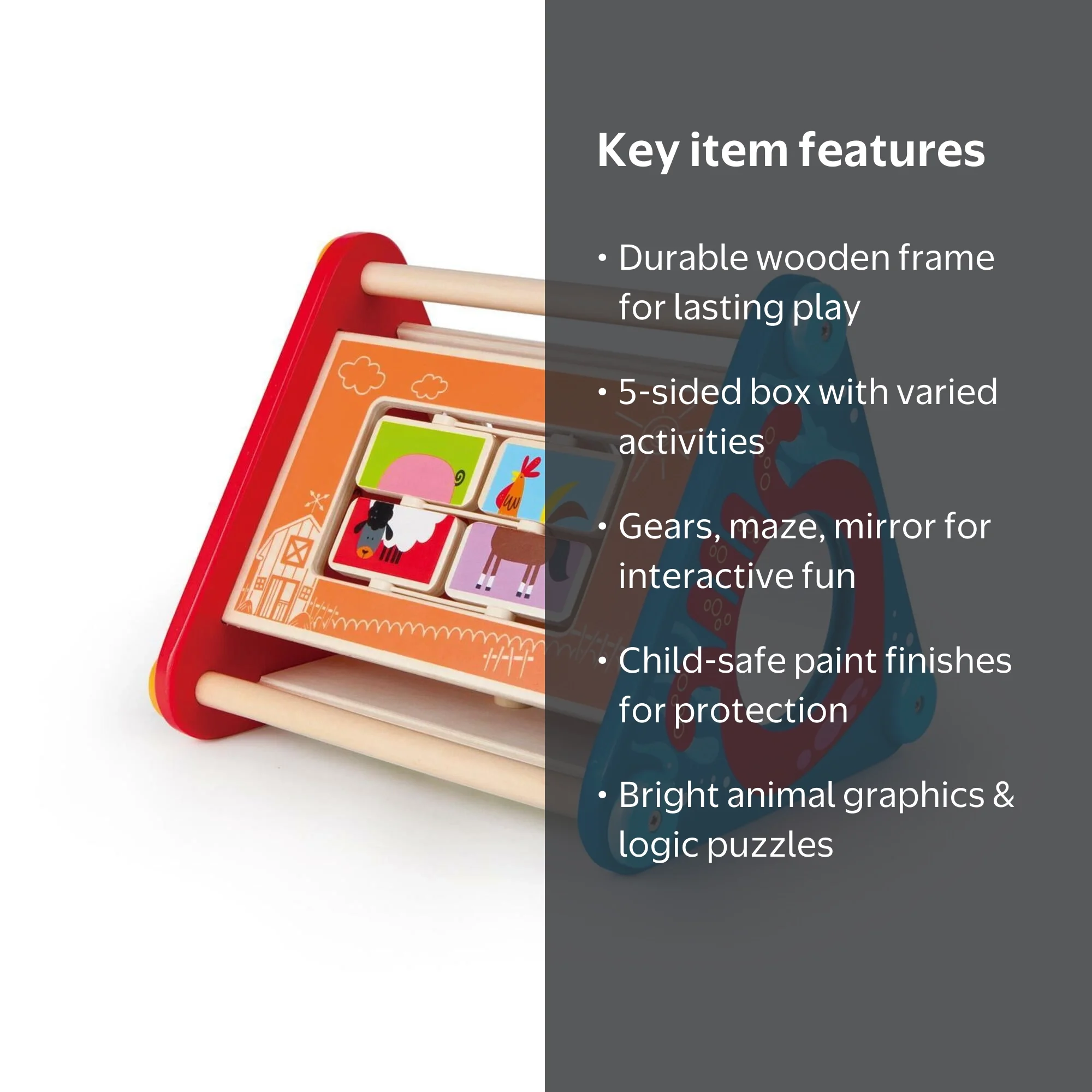 Hape, Early Explorer Take Along Activity Toy Box, 5-Sided Puzzle