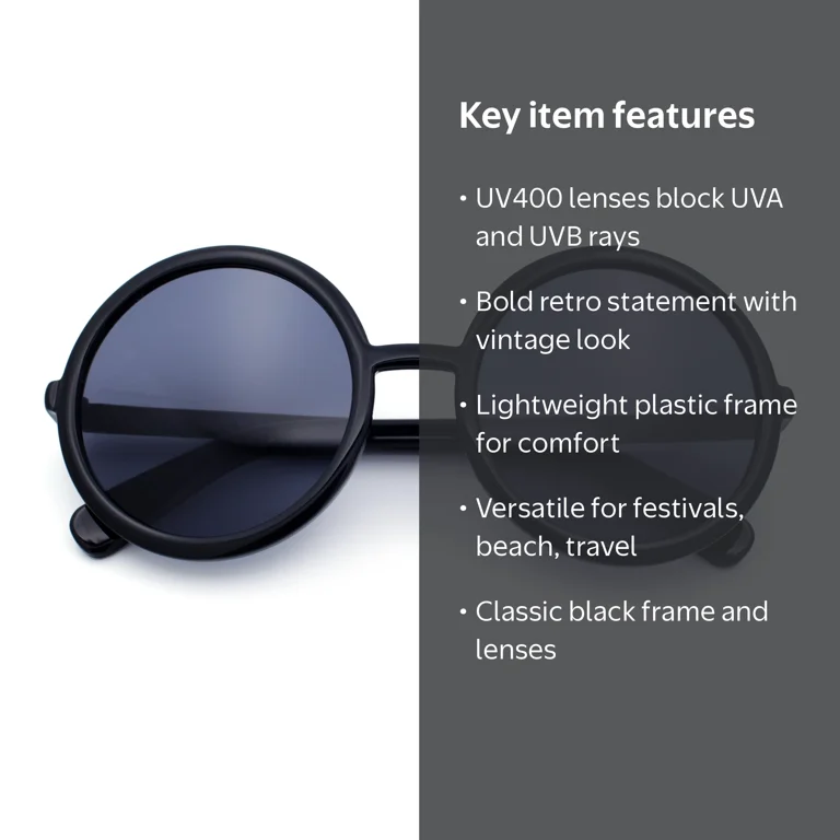 Women\'s Round Sunglasses - UV Protection - Lightweight Plastic Frame Women main image 2