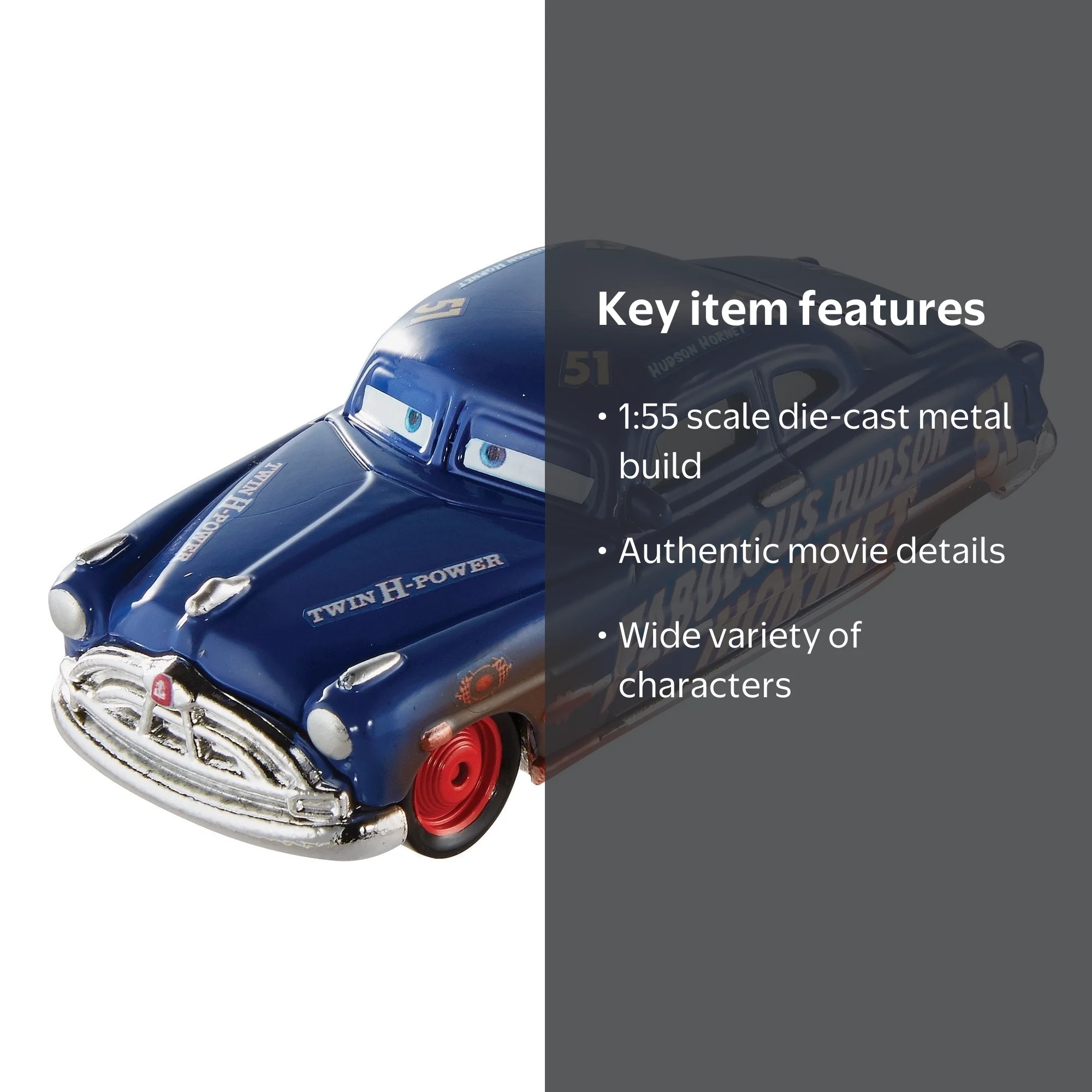 Disney Pixar Cars 3 Hudson Hornet Die-Cast for Playgrounds
