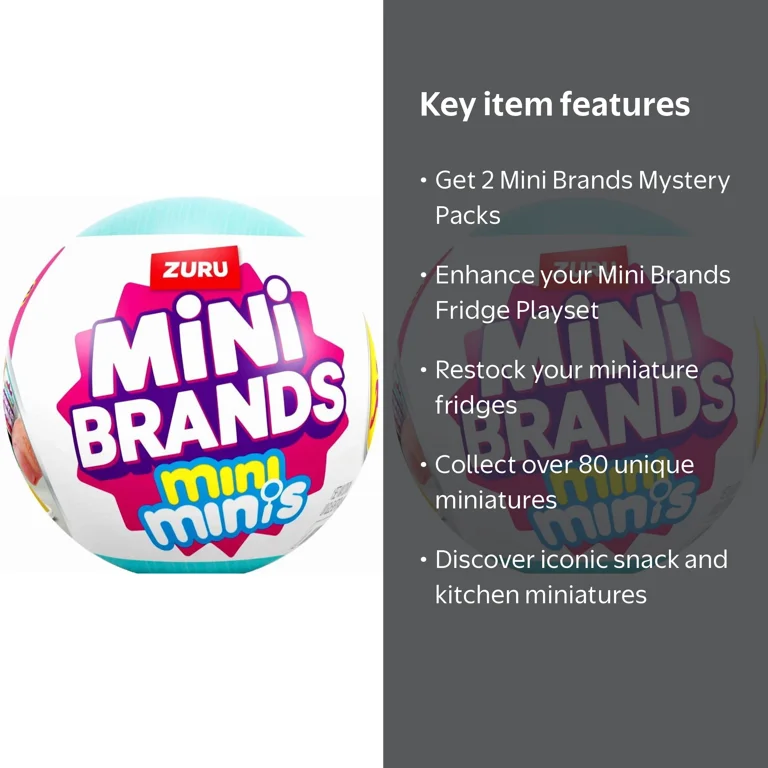 Mini Brands Mini Minis Fill The Fridge LOT of 2 Mystery Packs