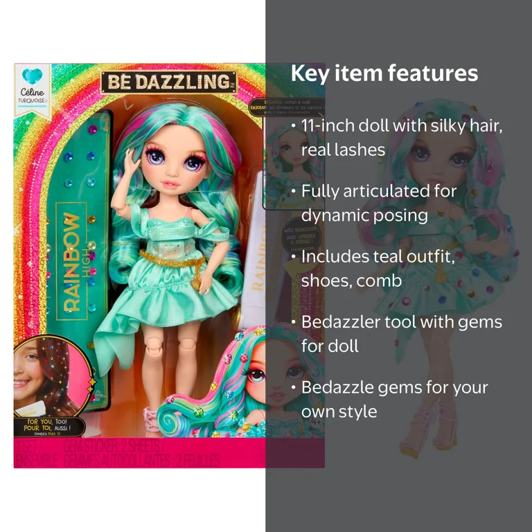 Rainbow High Be Dazzling Fashion Dolls Celine with Bedazzler
