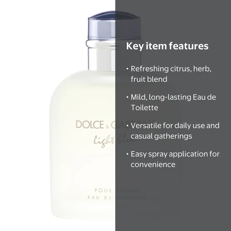 Dolce & Gabbana Light Blue Eau De Toilette Spray, 4.2 oz Cologne