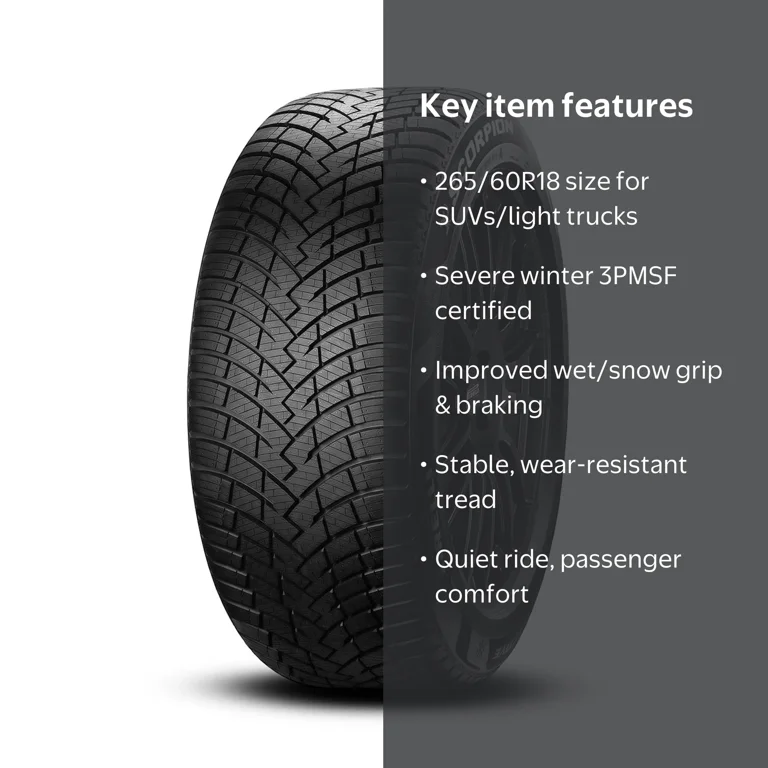 Pirelli, All-Weather Tire, 265/60R18, WeatherActive - Walmart.com
