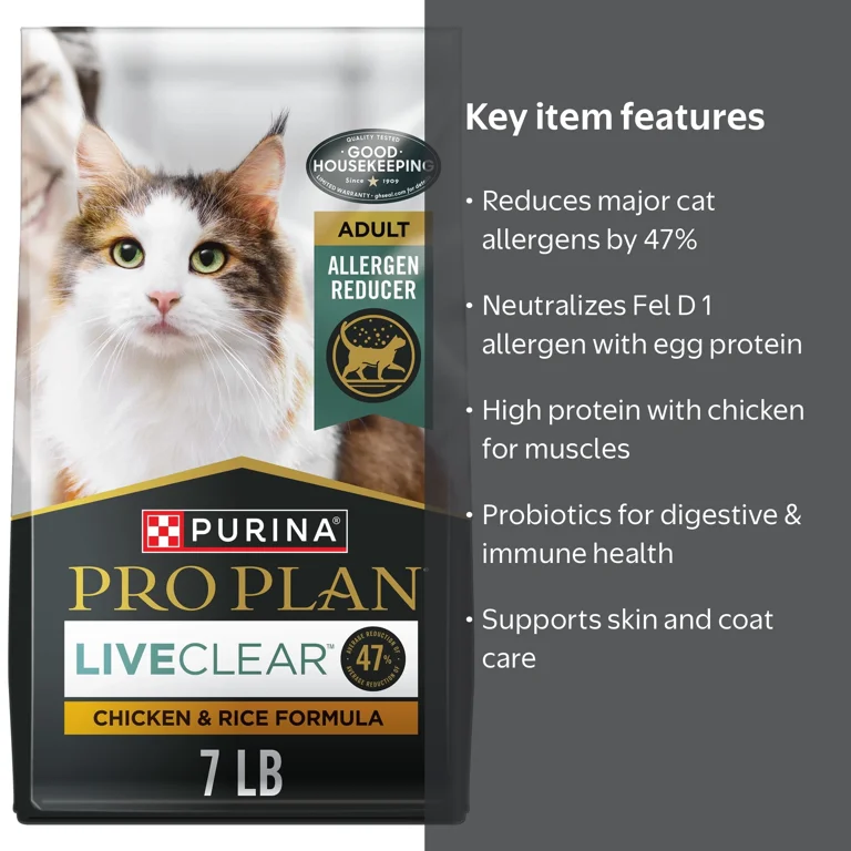 Free Shipping! Purina Pro Plan Allergen Reducing Cat Food, High