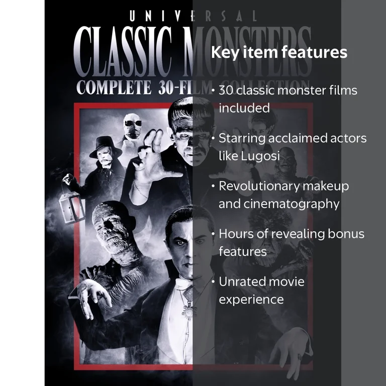 Universal Classic Monsters: Scary Movie 30-Film Collection (DVD