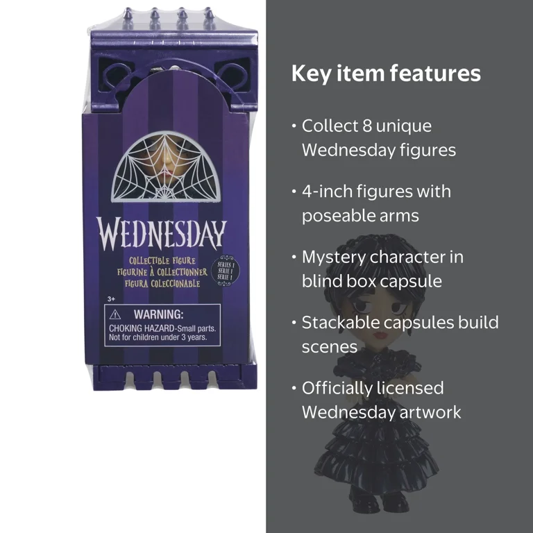 Wednesday Collectible 4-inch Figure, Series 1, Rave'N Wednesday