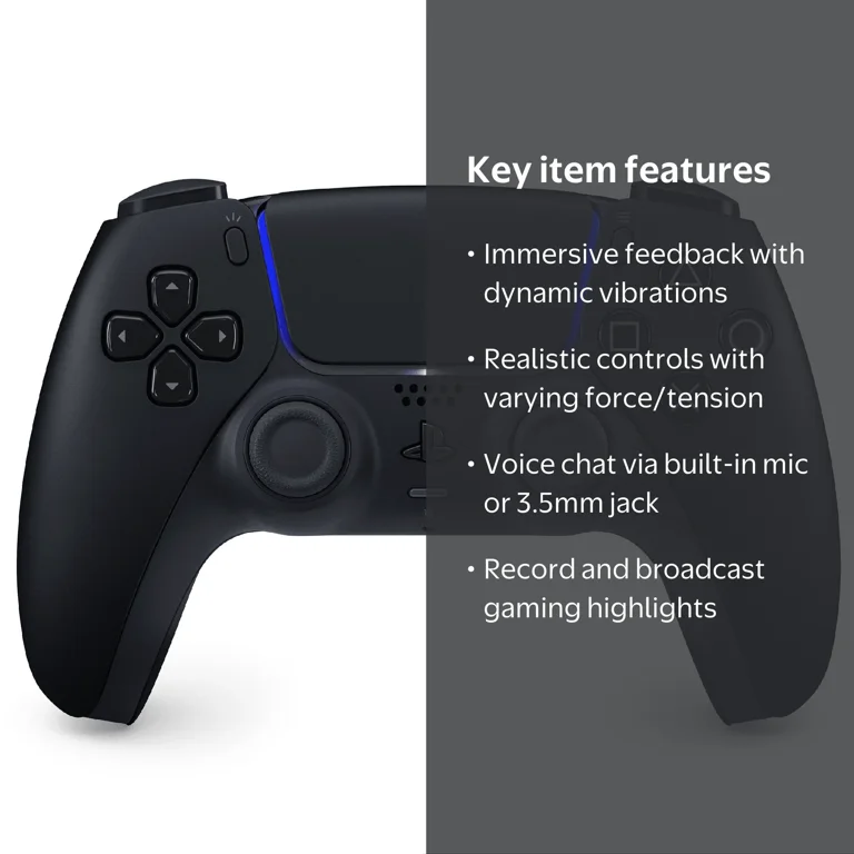 Sony PS5 DualSense Wireless Controller - Midnight Black - Walmart.com