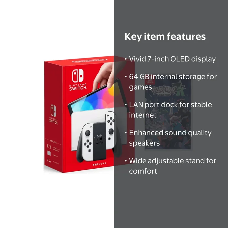 Nintendo Switch OLED White with Pokemon Legends: Z-A Bundle