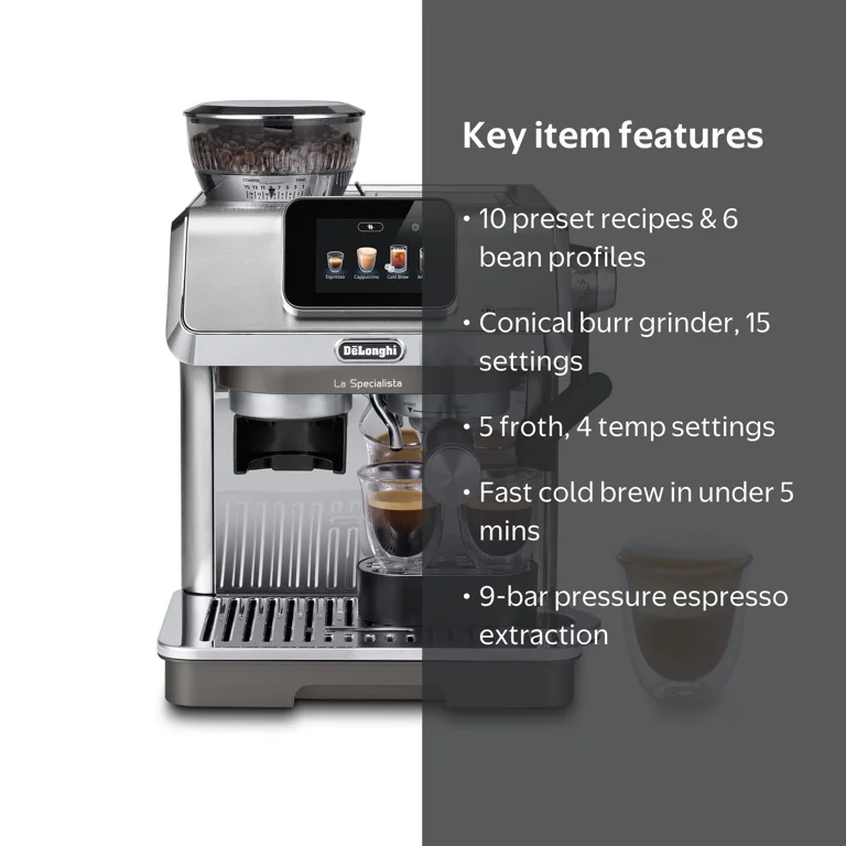 De'Longhi La Specialista Touch Espresso Machine with Cold Brew