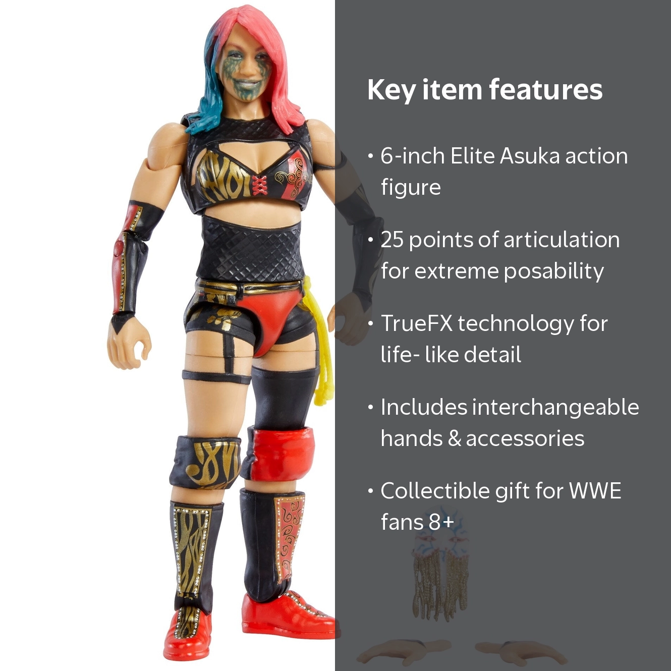 WWE, Action Figure, Asuka Elite Collection 6-in, Posable