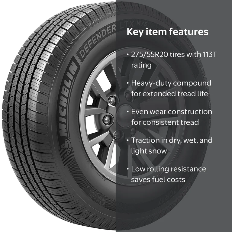 Michelin Defender LTX M/S 275/55R20 113T - Durable Evertread