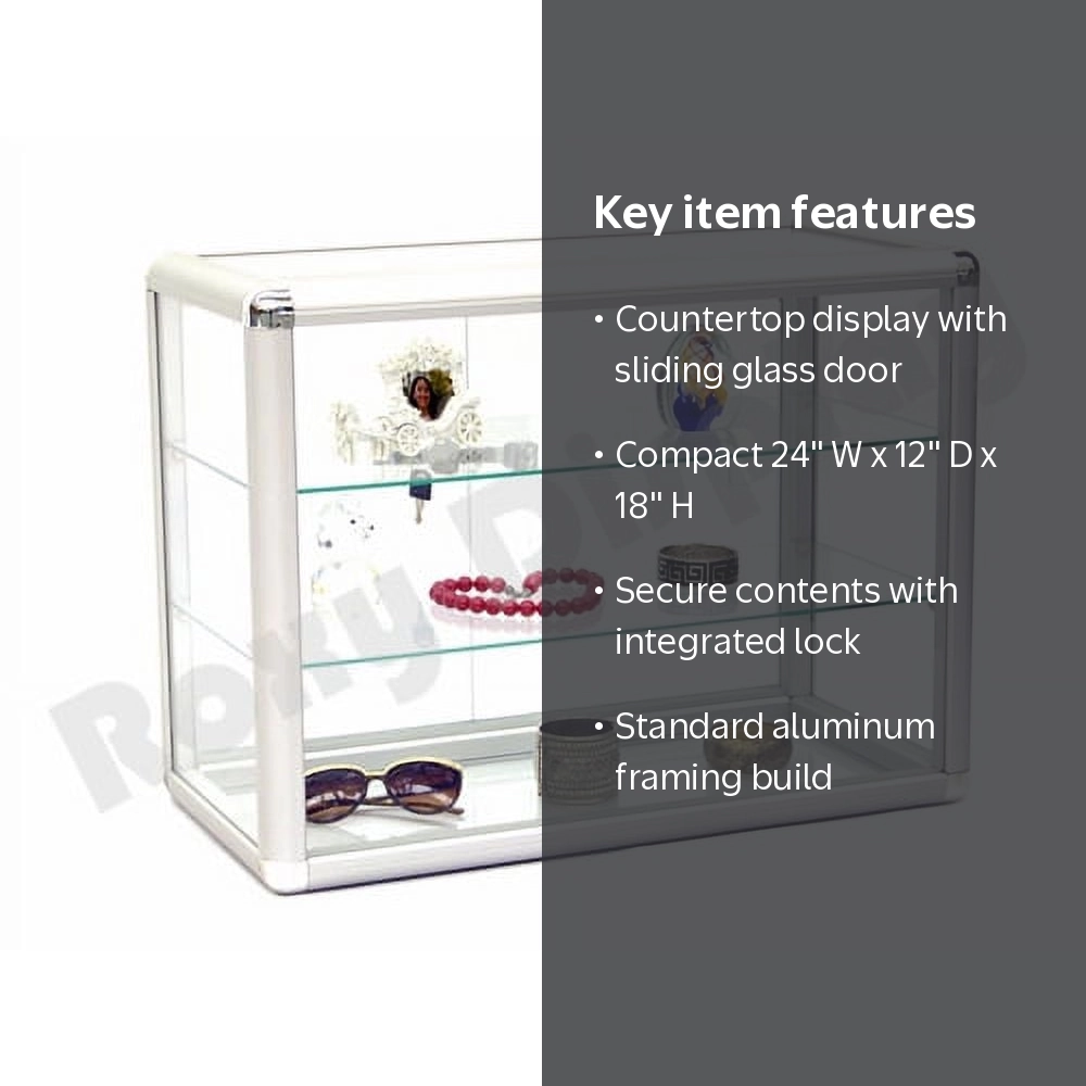 Walmart Glass Countertop Display Case, Locking Tabletop Store