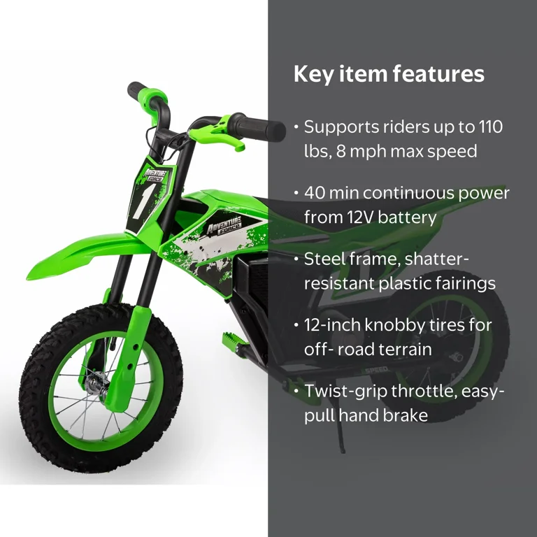 Adventure Force 12V Electric Dirt Bike, Kids Battery Powered Ride