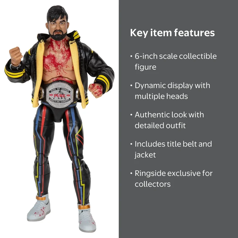 Jazwares AEW Wheeler Yuta Wrestler Figurine - Forged in Combat