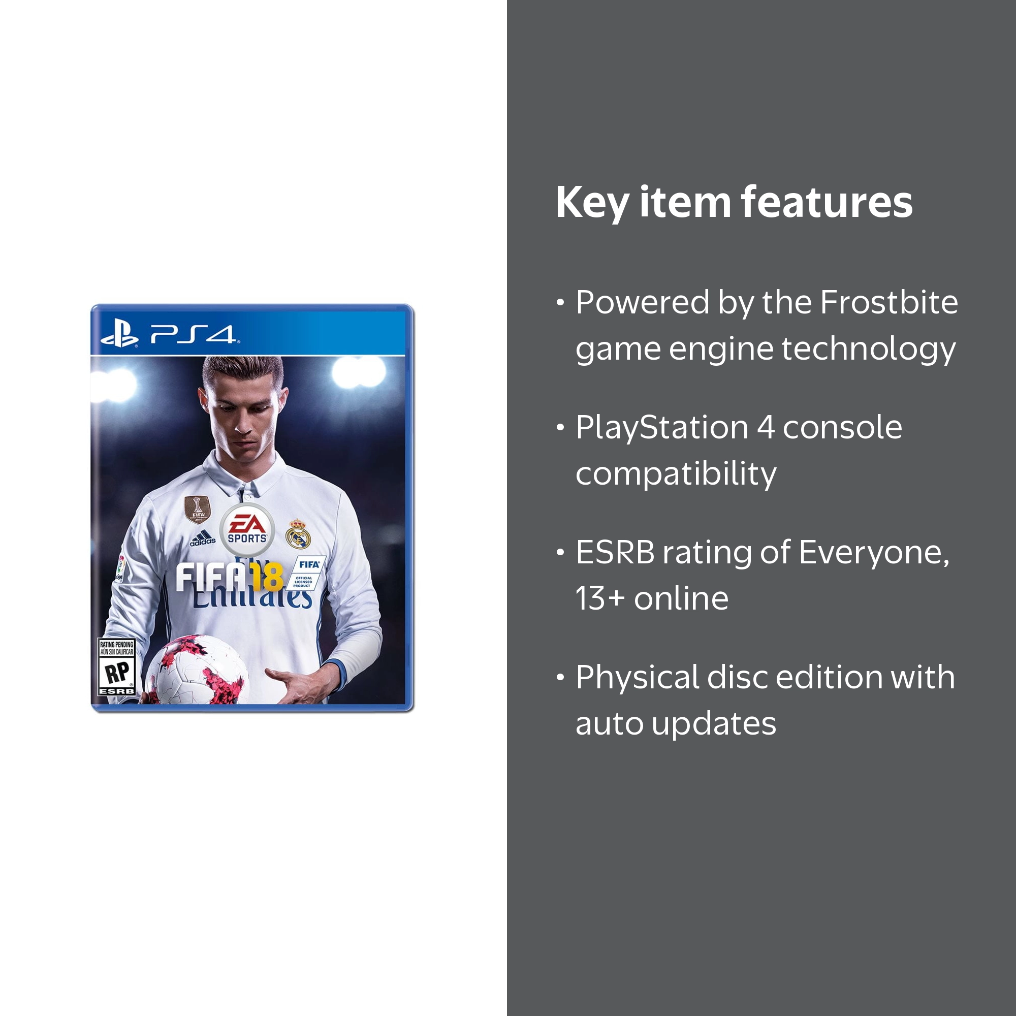 Electronic Arts FIFA 18 for PlayStation 4 - Frostbite Powered